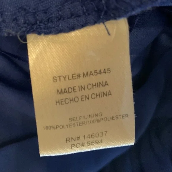 Miss Avenue Blue Maxi Dress Small Sleeveless V Neck Flowy Summer Cocktail - Picture 6 of 11